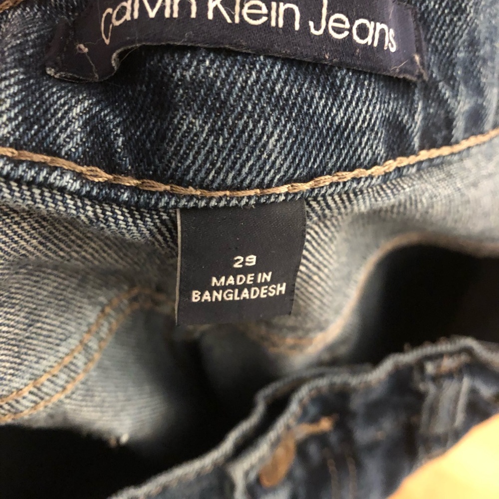 Calvin Klein Jeans Dark Blue Wide-Leg Denim